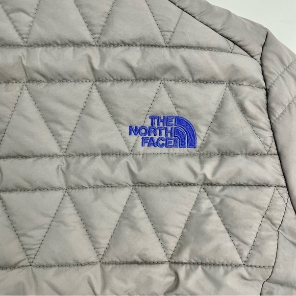 The Northface grey blue puffer thermaball trakker jacket women's S athleisure - Picture 9 of 13
